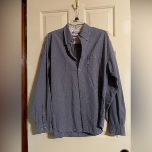 Columbia Men's Navy Checkered Button-Down Shirt